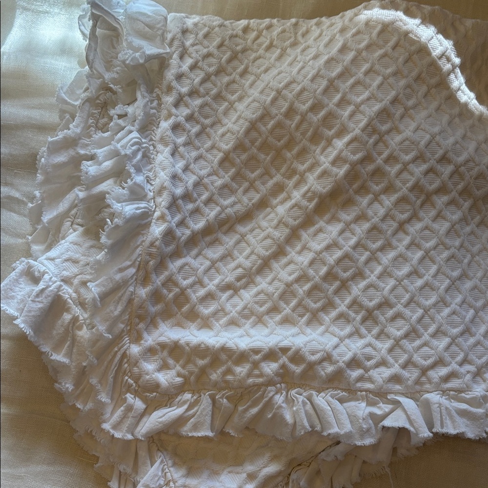 Peacock Alley White Textured Pillow sham- Pair